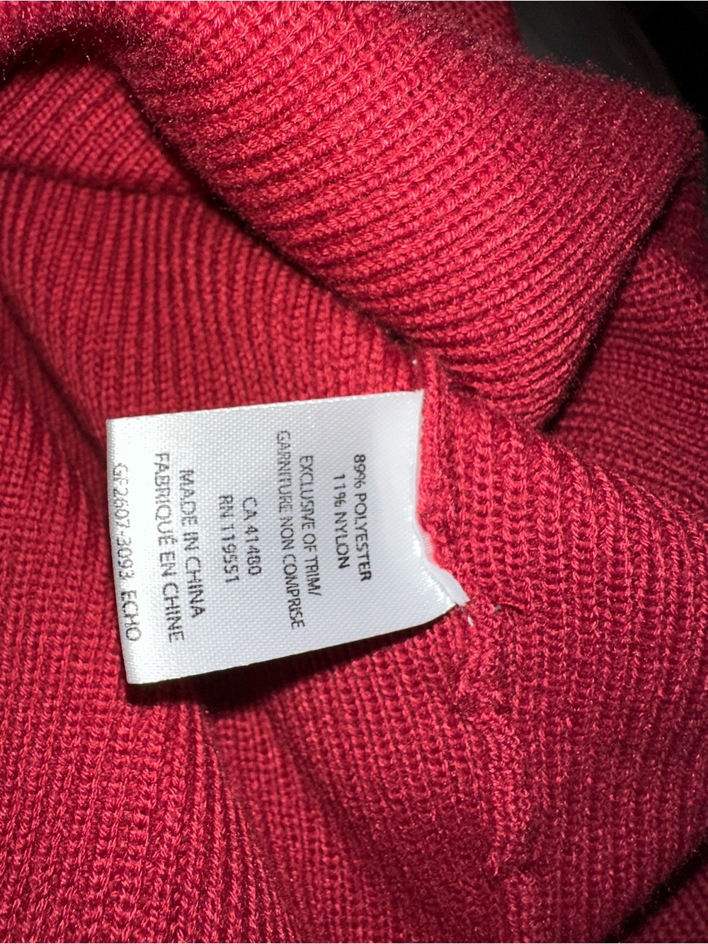Gentle Fawn Red Ribbed Crewneck Sweater - Picture 4 of 5